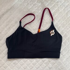 Peloton Black and Burgundy Sports Bra
